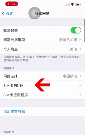 青冈苹果14维修网分享如何给iPhone14的SIM卡设置密码 