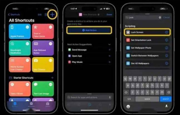 青冈苹果14锁屏维修店分享iPhone14升级iOS16.4后如何创建锁屏快捷方式 