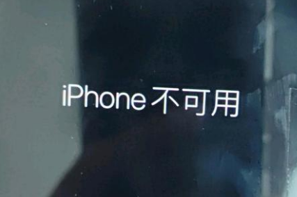 青冈苹果服务网点分享锁屏界面显示“iPhone 不可用”如何解决 